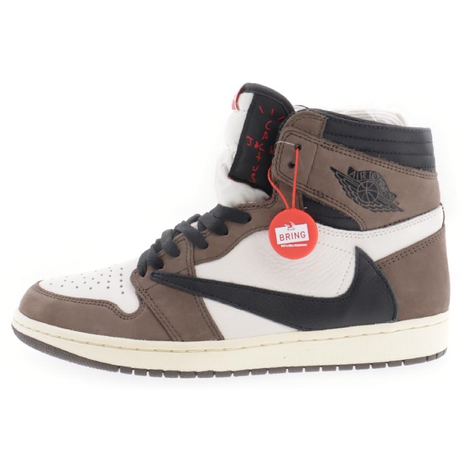 SG00001 現状品 NIKE ナイキ ハイカットスニーカー  Air Jordan 1 Retro High OG TS SP 　TRAVISSCOTT トラヴィススコット CD4487-100  25.5 ブラウン/ホワイト メンズ [0000000004150] NIKE（ナイキ） × トラヴィススコット AIR JORDAN 1 HIGH OG TS SP
