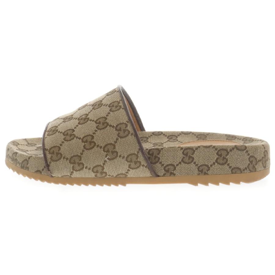 GUCCI（グッチ） GGキャンバス スライドサンダル ベージュ 624695