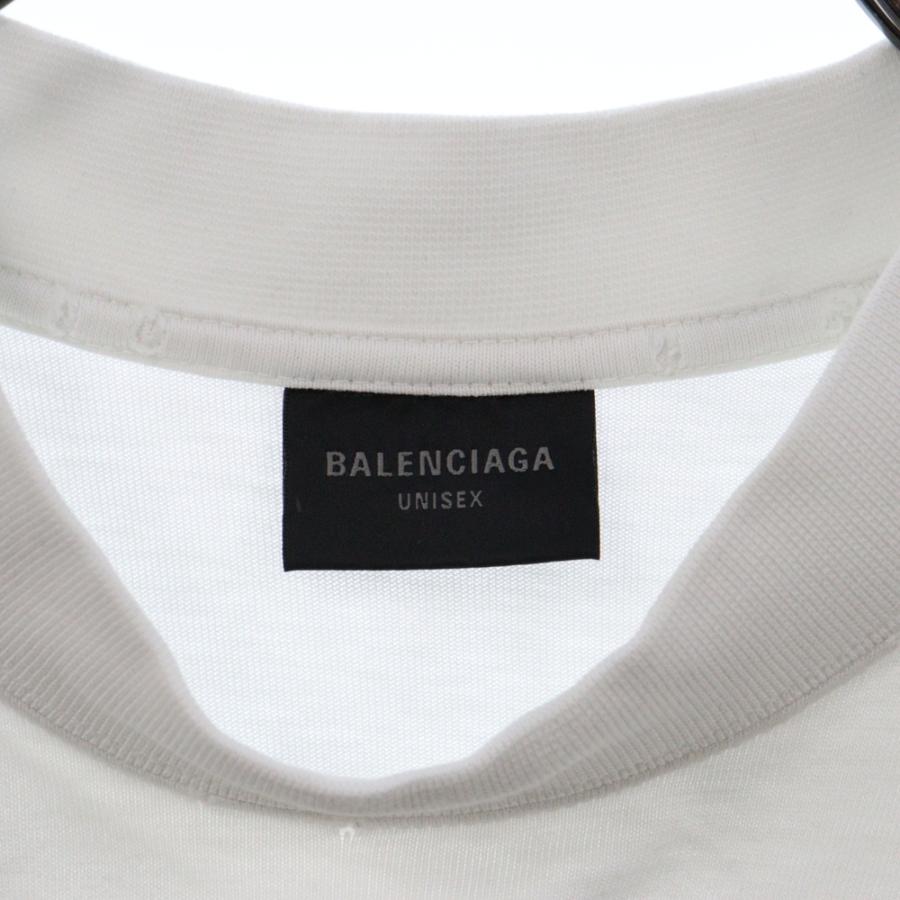 BALENCIAGA バレンシアガ ダメージ加工カレッジロゴ半袖Tシャツ BALENCIAGA バレンシアガ ダメージ加工カレッジロゴ半袖Tシャツ