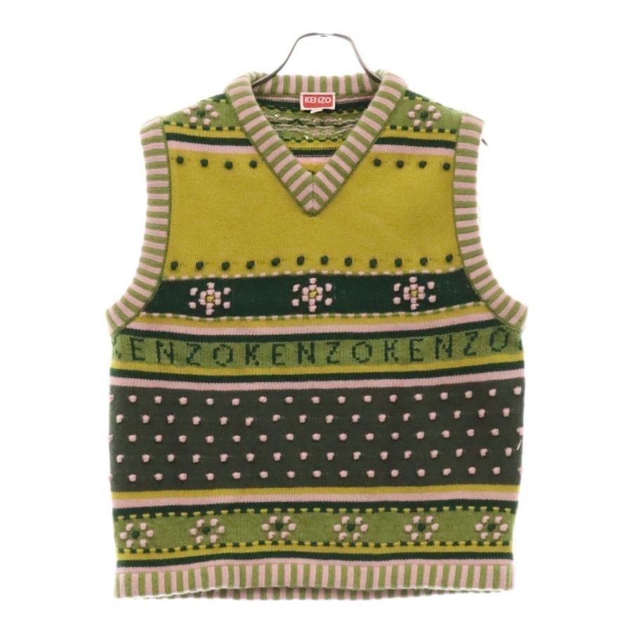 KENZO ケンゾー 23AW FAIRISLE VEST FD65PU4083CF フェアアイルニット  