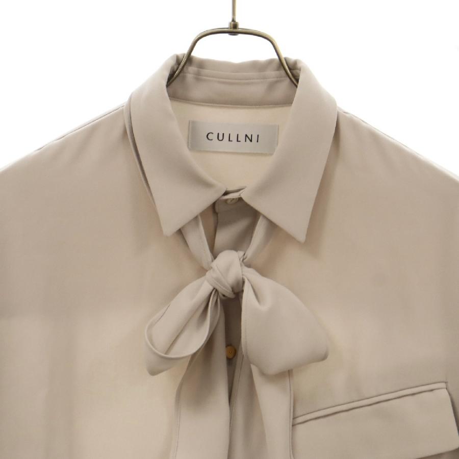 CULLNI クルニ 22SS リボンタイ長袖シャツ ベージュ 22-SS-020 