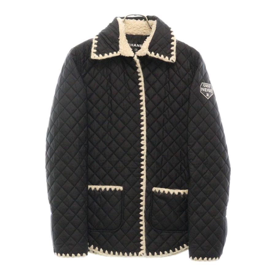 CHANEL シャネル COCONEIGE袖ワッペン トワルブルゾン 中綿 CHANEL シャネル COCONEIGE袖ワッペン トワルブルゾン 中綿