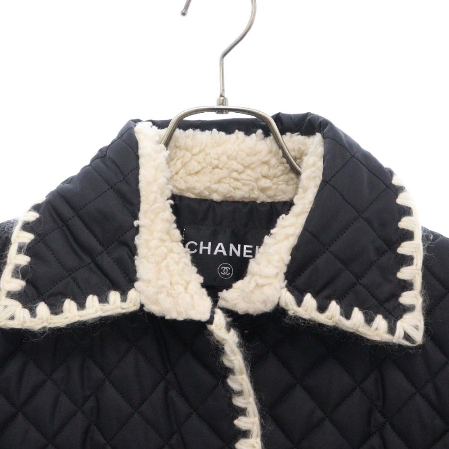 CHANEL シャネル COCONEIGE袖ワッペン トワルブルゾン 中綿 CHANEL シャネル COCONEIGE袖ワッペン トワルブルゾン 中綿