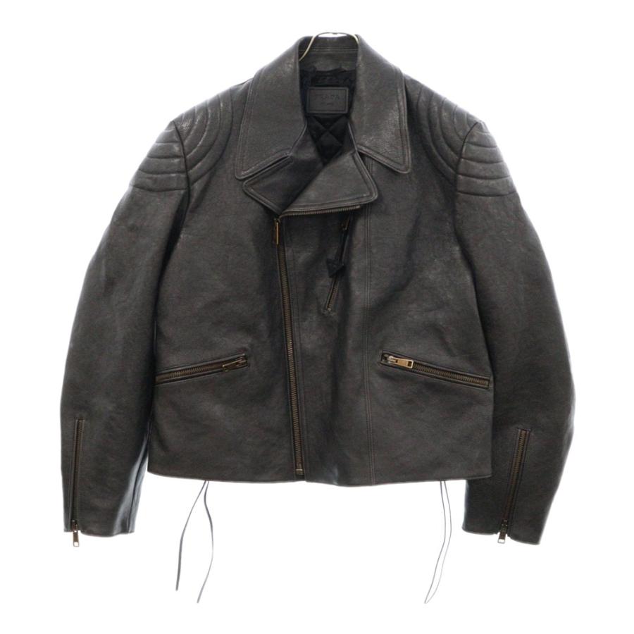 PRADA プラダ カーフスキン レザーダブルライダースジャケット PRADA プラダ カーフスキン レザーダブルライダースジャケット