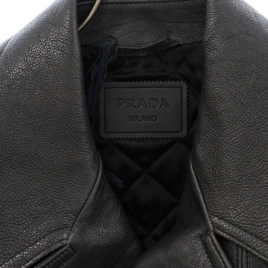 PRADA プラダ カーフスキン レザーダブルライダースジャケット PRADA プラダ カーフスキン レザーダブルライダースジャケット