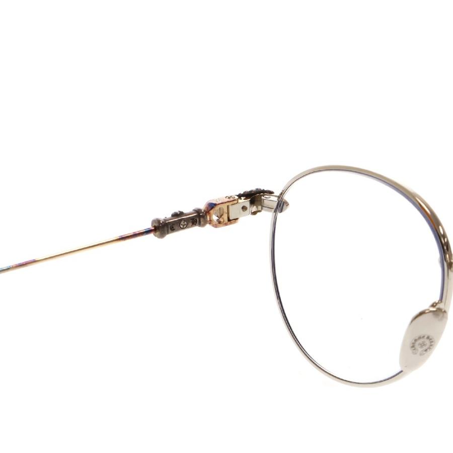 【 BUBBA-A 】 クロステンプルメタルフレームラウンドサングラス アイウェア 眼鏡 CHROME HEARTS（クロムハーツ） BUBBA-A クロステンプル メタル