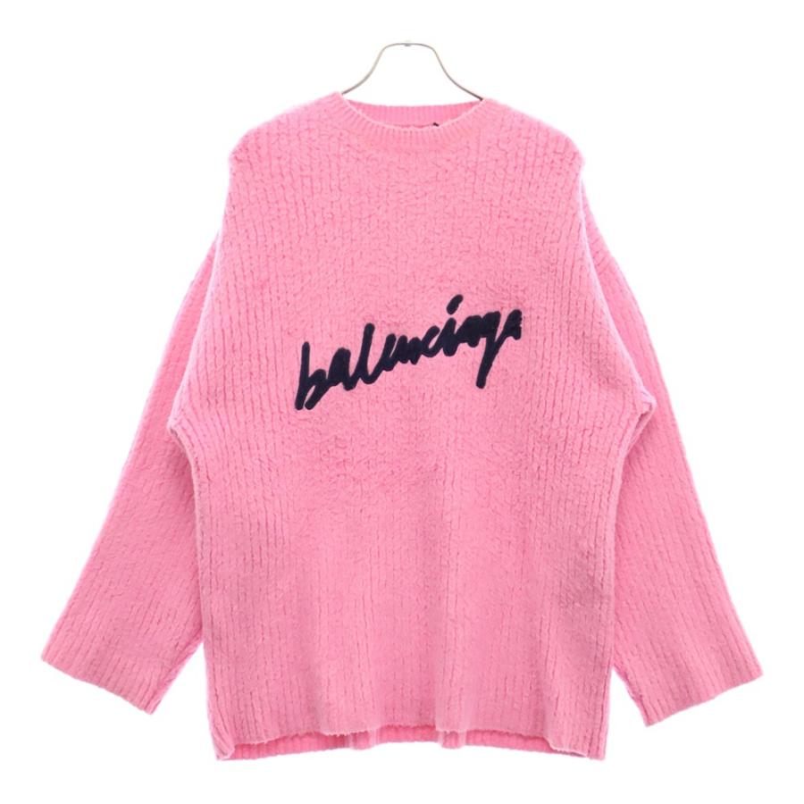 BALENCIAGA バレンシアガ 20AW Embroidered Logo Knit オーバー BALENCIAGA バレンシアガ 20AW Embroidered Logo Knit オーバー