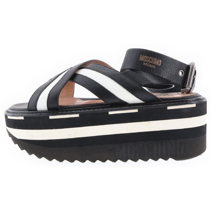 MOSCHINO モスキーノ Wedge Sandals クロスストラップサンダル 