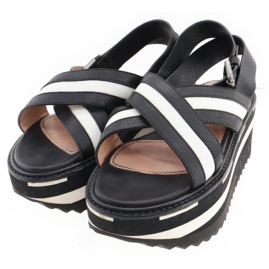 MOSCHINO モスキーノ Wedge Sandals クロスストラップサンダル 