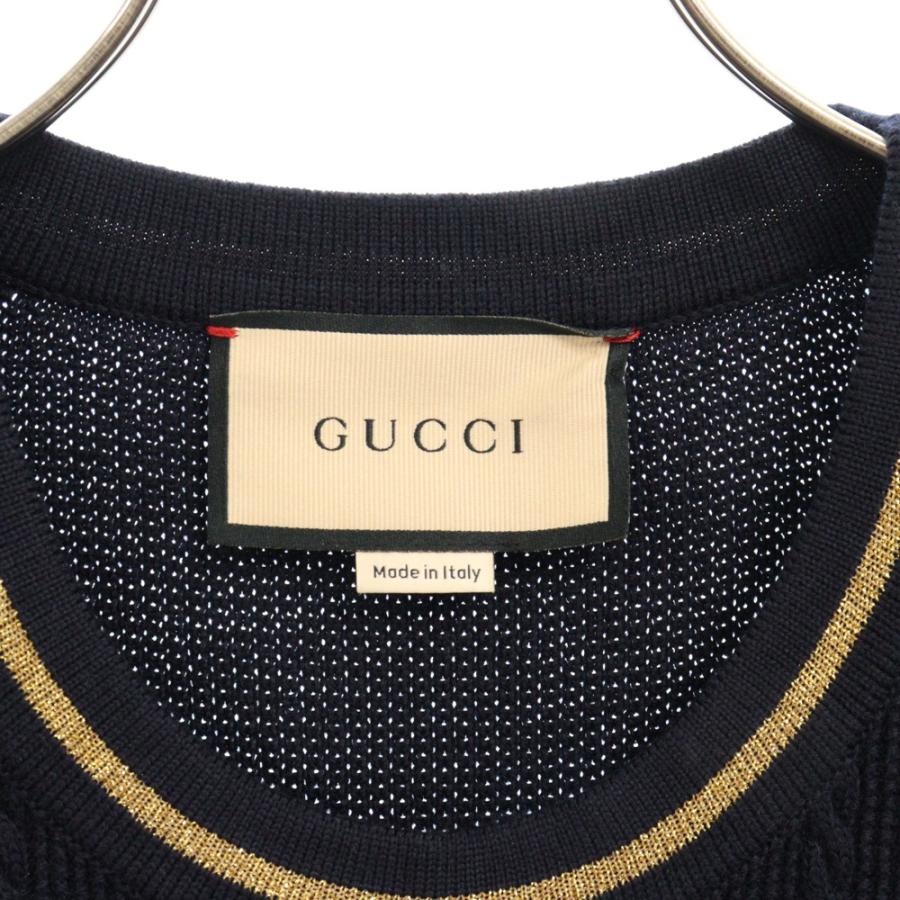 GUCCI（グッチ） ニットノースリーブワンピース レディース ネイビー