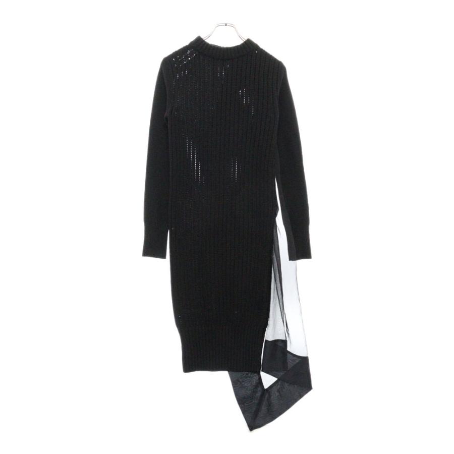 sacai Sacai サカイ シフォンドッキング ニット ワンピース sacai Sacai サカイ シフォンドッキング ニット ワンピース