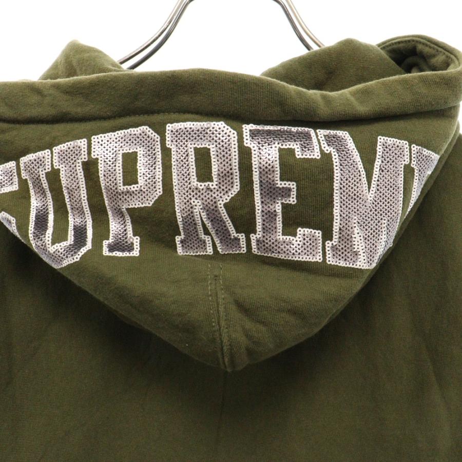 Supreme シュプリーム 19SS シークインアーチフーデッドスパンコール 