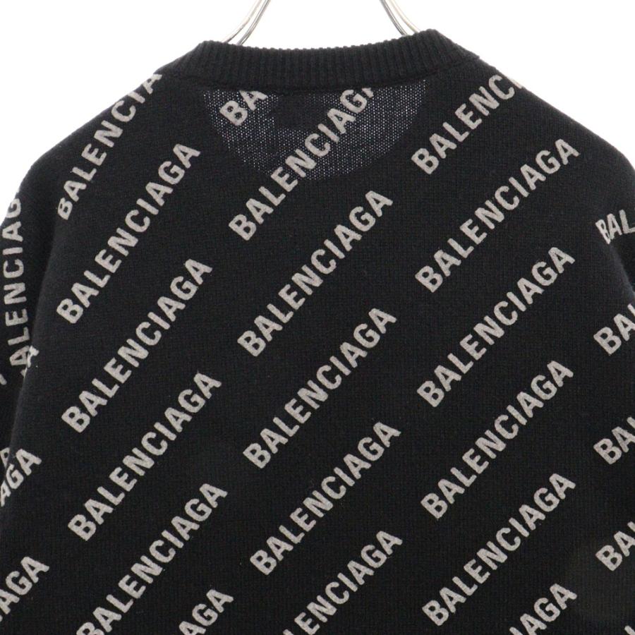 BALENCIAGA バレンシアガ フェルトロゴクルーネックニット BALENCIAGA バレンシアガ フェルトロゴクルーネックニット