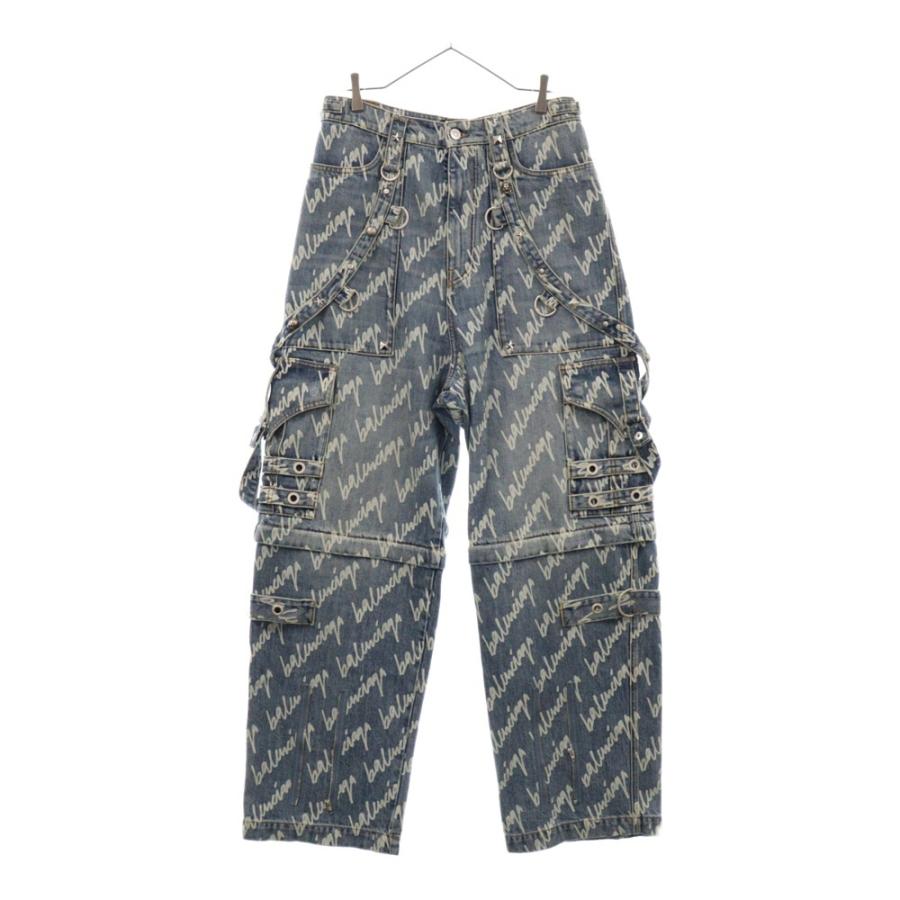 BALENCIAGA バレンシアガ All Over Logo Raver Jeans 681693 BALENCIAGA バレンシアガ All Over Logo Raver Jeans 681693