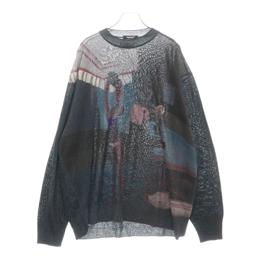 UNDERCOVER アンダーカバー 24SS Helen 総柄ペーパー クルーネック 