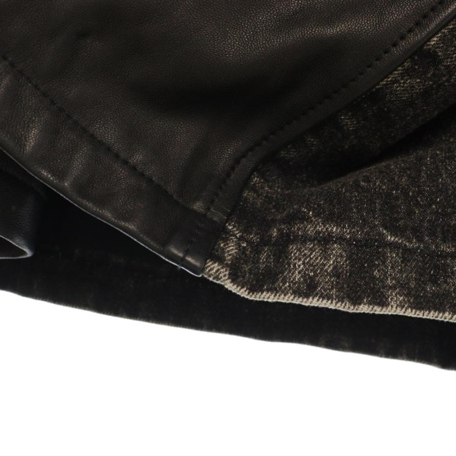 DIESEL（ディーゼル） L-STOLLER レザー デニム 切り替え ジャケット