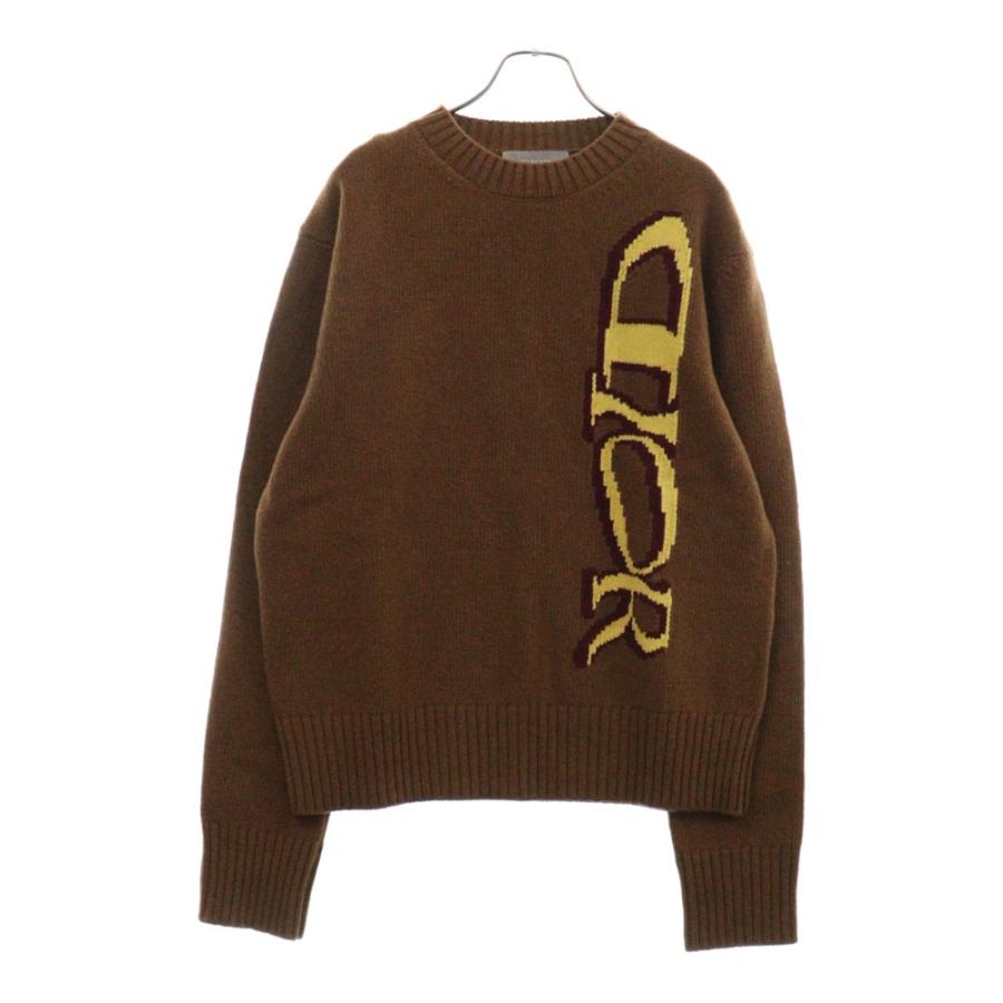 DIOR セーター　定番 Sweater Gray Virgin Wool-Blend Knit and Black Lace | DIOR
