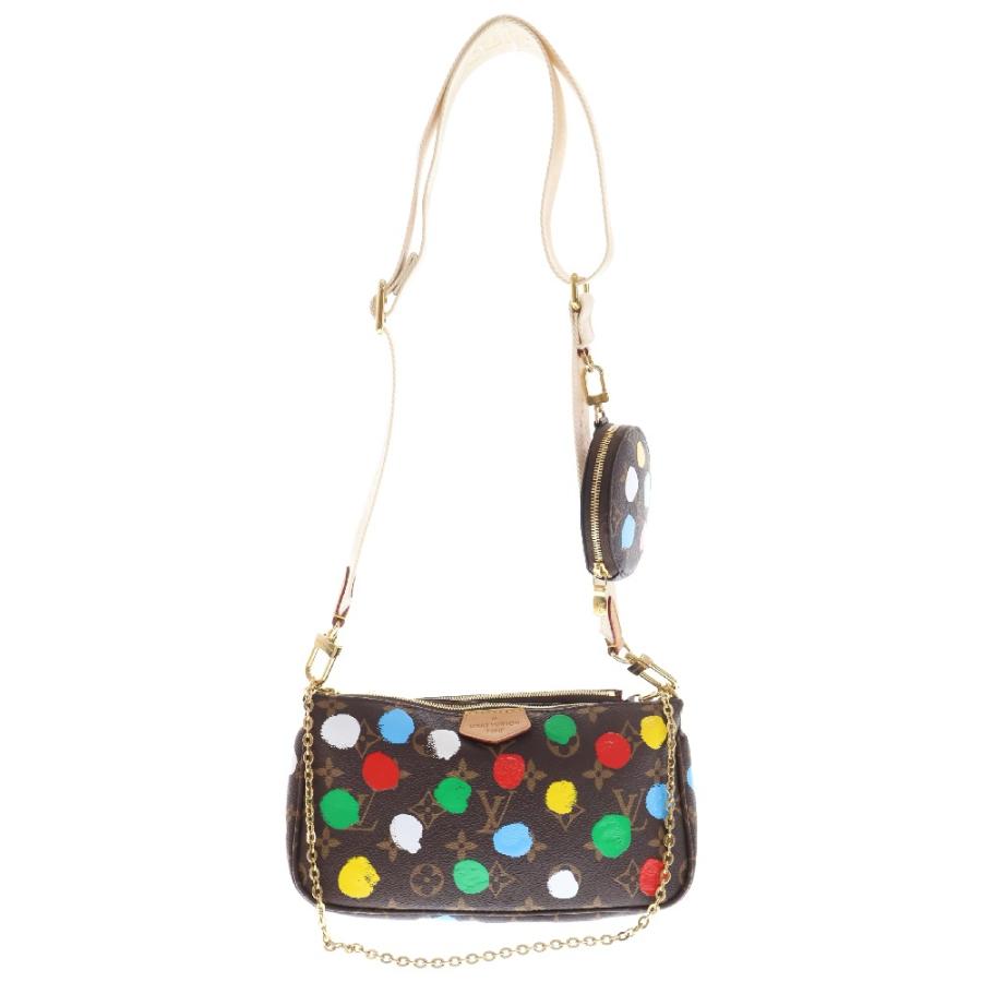 極美品 LOUIS VUITTON ルイヴィトン 草間彌生 ミュルティ ポシェット アクセソワール M46385 モノグラムキャンバス マルチカラー 中古 4b013939 ルイヴィトン x 草間彌生 ミュルティ・ポシェット・アクセソワール