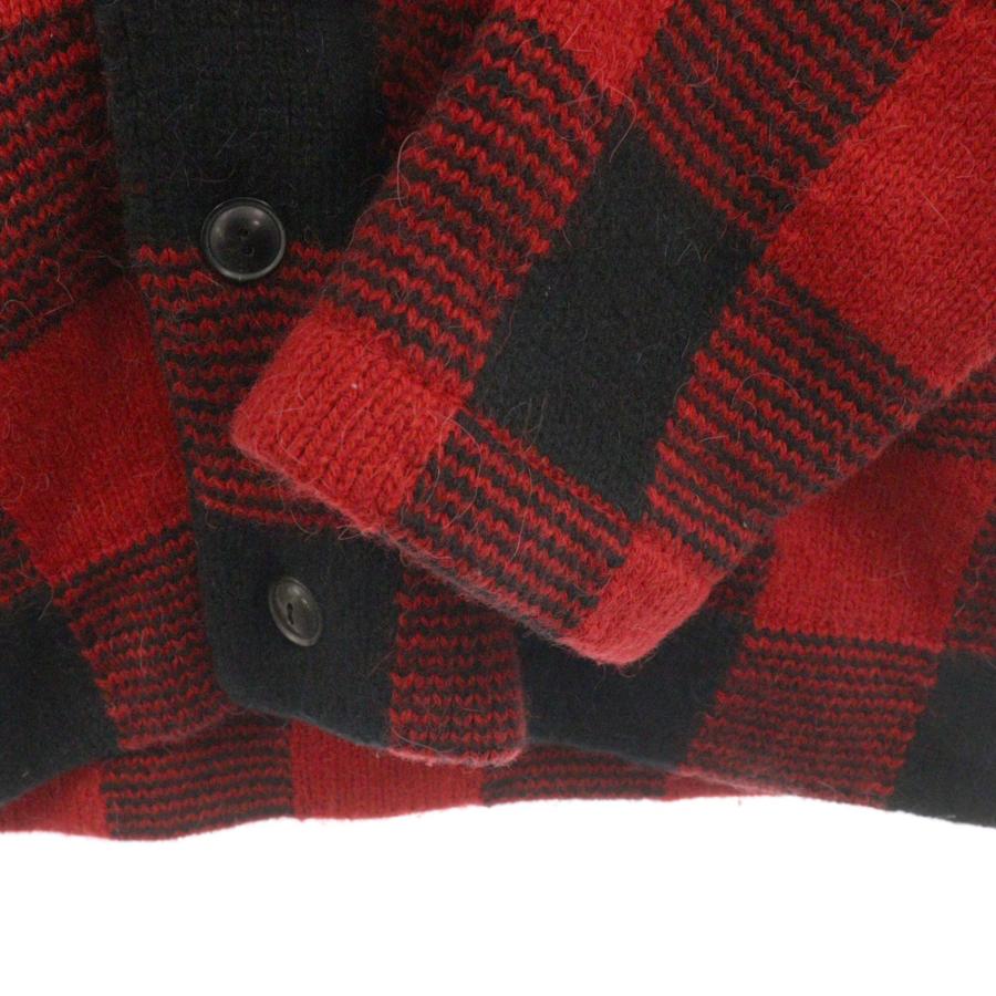 SAINT LAURENT PARIS エルボーレザーパッチ ウールカーディガン 【公式