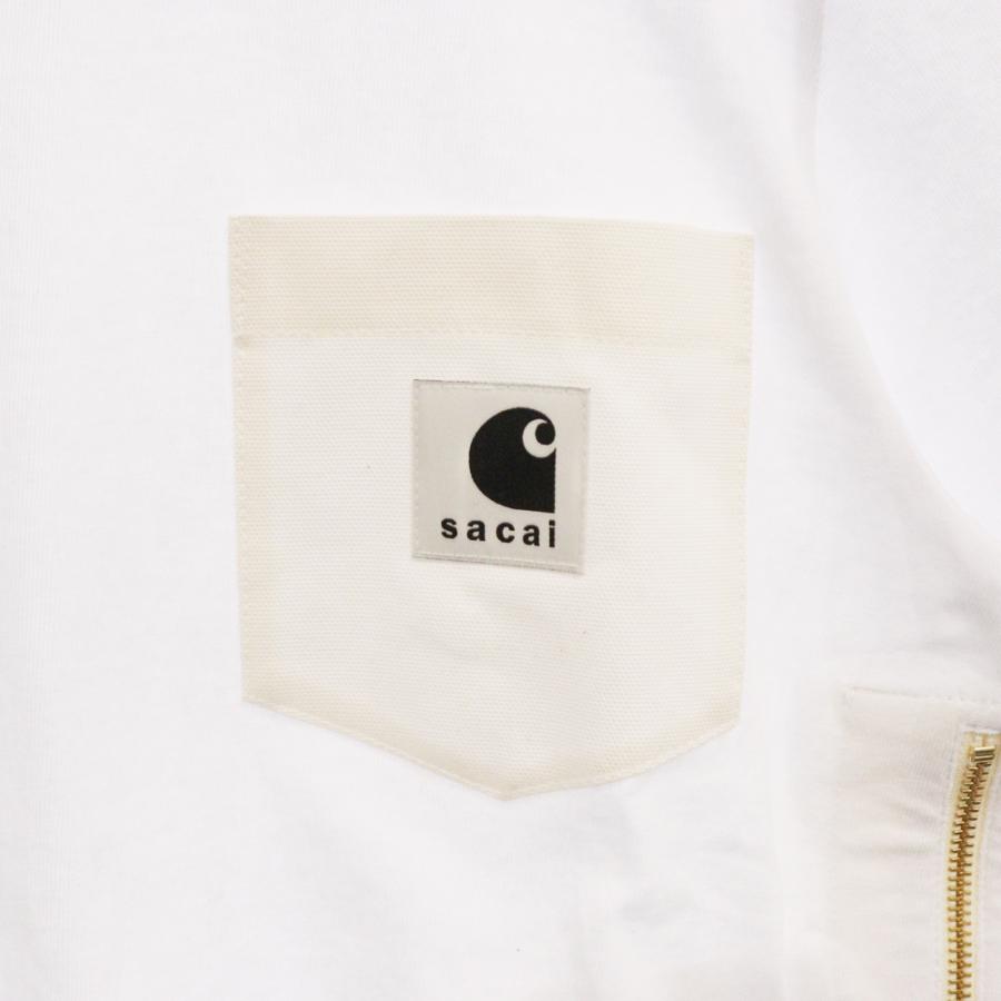 sacai × Carhartt / ×CARHARTT/Tシャツ/2/コットン/WHT/24-0725s sacai（サカイ） 24SS ×Carhartt WIP T-Shirt 24-0725S カーハート