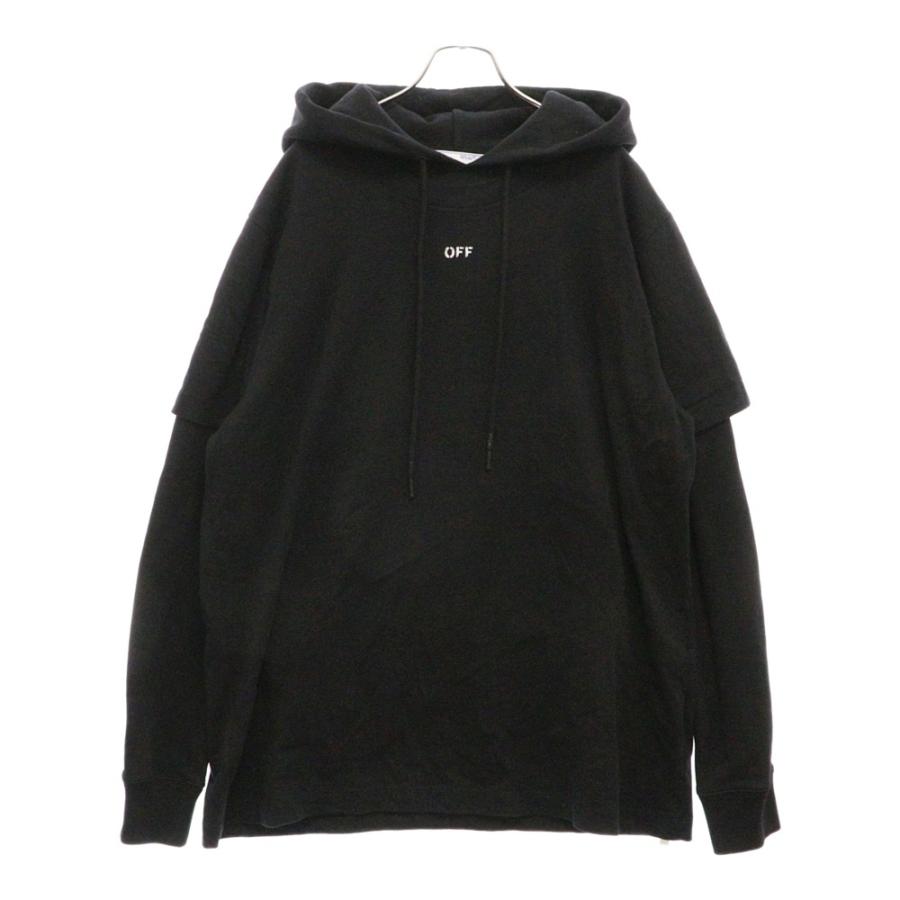 【最終値下】【極美品】Off-Whiteオフホワイトバックアロープリントパーカー オフホワイト パーカー メンズ 正規品 OFF-WHITE プルオーバーパーカー