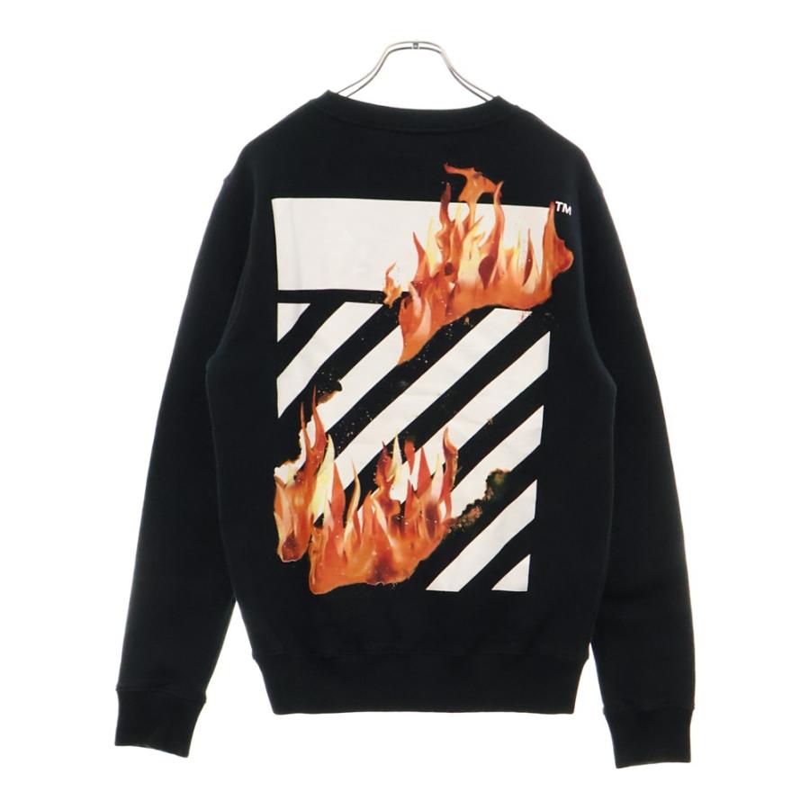 スウェット off-white diag fire crewnec OFF-WHITE オフホワイト 18SS Diag Fire Crewneck フレイムロゴ クルー