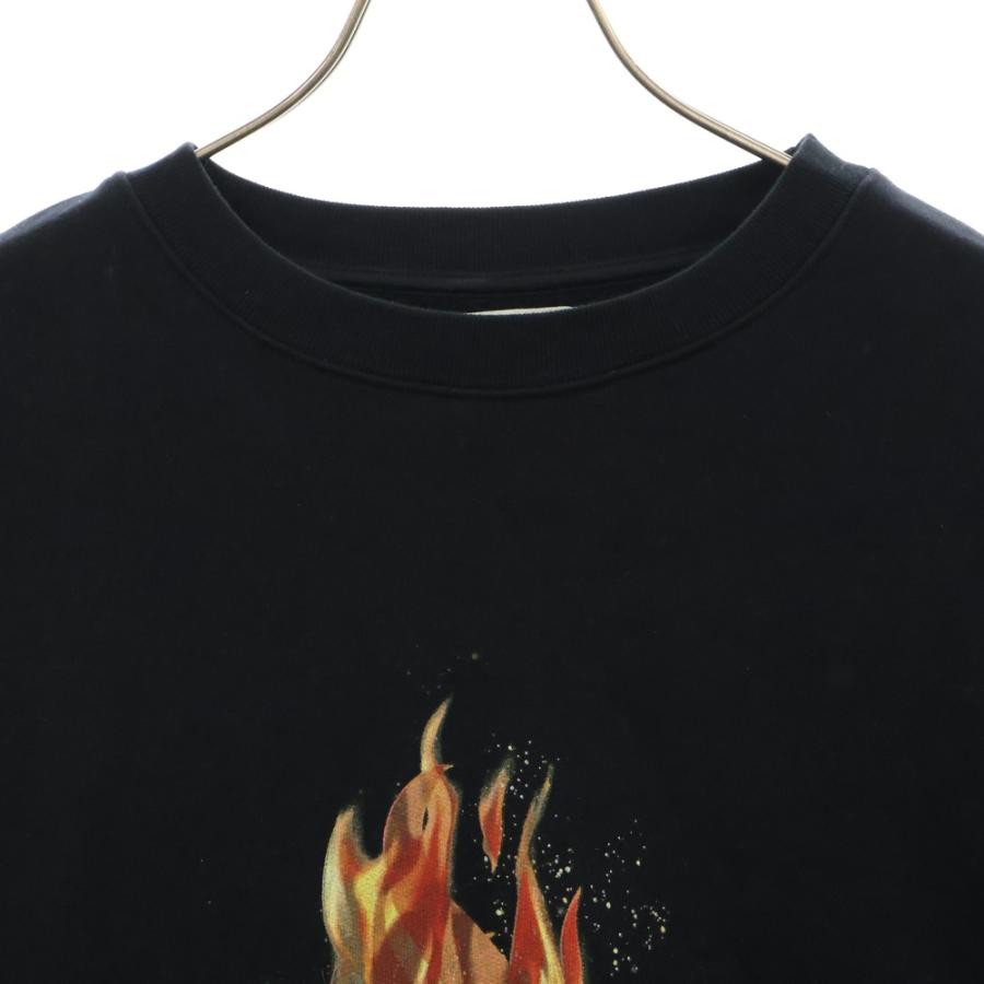 オフホワイト  OMBA003S18192078 ファイヤープリントスウェット メンズ M OFF-WHITE オフホワイト 18SS Diag Fire Crewneck フレイムロゴ クルー