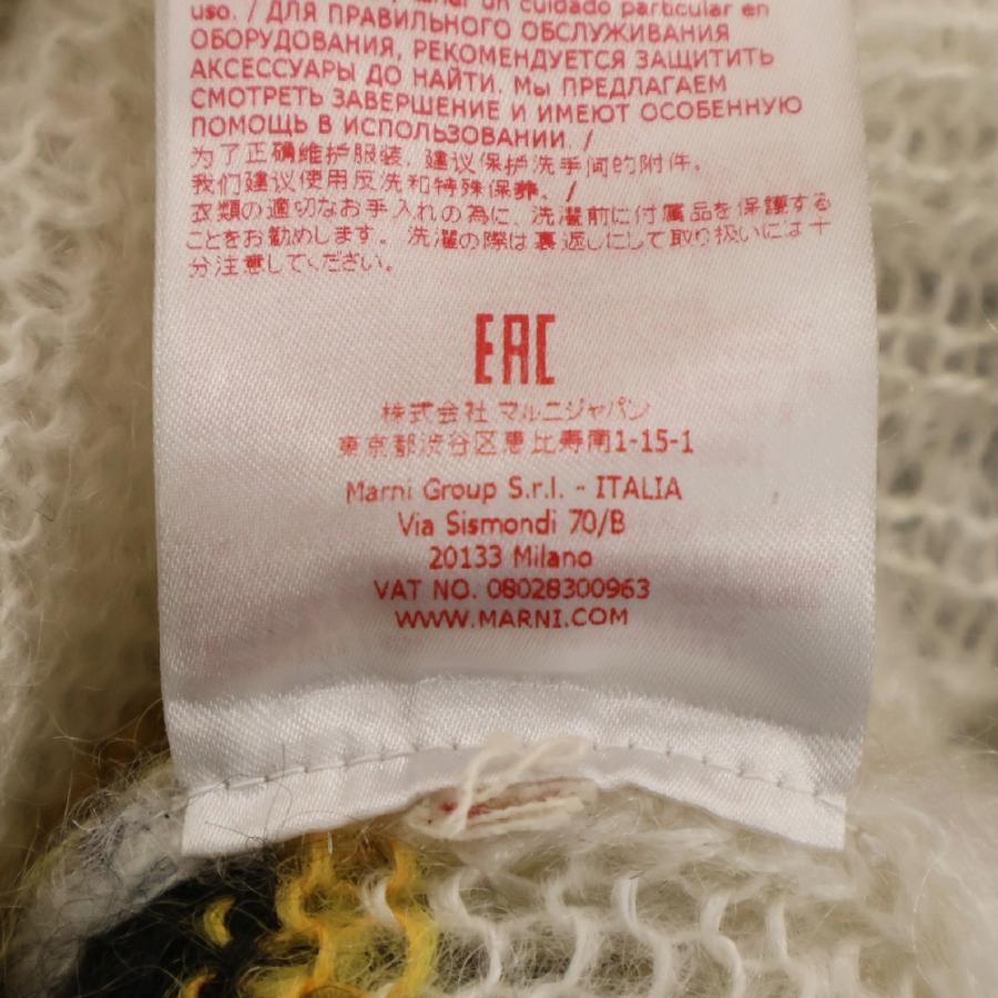 極美品☆MARNI マルニ 22AW GCMD0359Q0 ウール モヘアブレンド パッチワーク 長袖 ニット マルチカラー 36 イタリア製 正規品 レディース MARNI（マルニ） 極美品☆MARNI 22AW GCMD0359Q0 ウール モヘア
