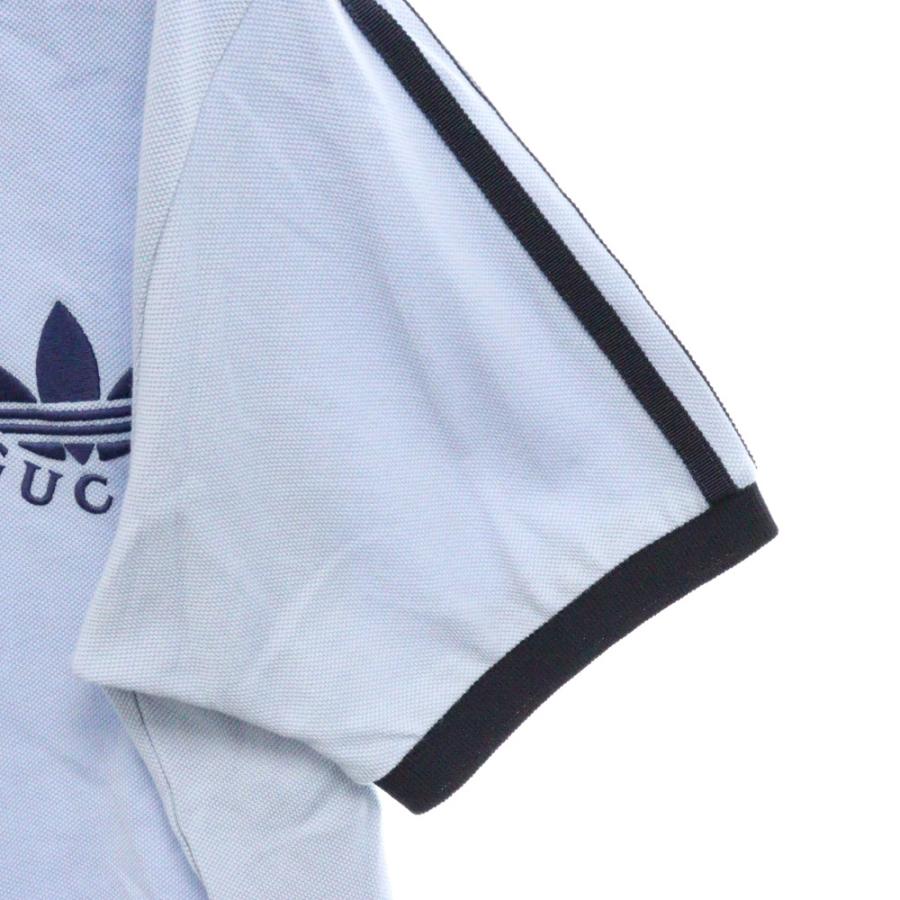 GUCCI グッチ ×Adidas Piquet Polo Shirt ロゴ刺繍半袖 GUCCI グッチ ×Adidas Piquet Polo Shirt ロゴ刺繍半袖