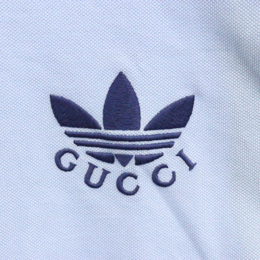 GUCCI グッチ ×Adidas Piquet Polo Shirt ロゴ刺繍半袖 GUCCI グッチ ×Adidas Piquet Polo Shirt ロゴ刺繍半袖