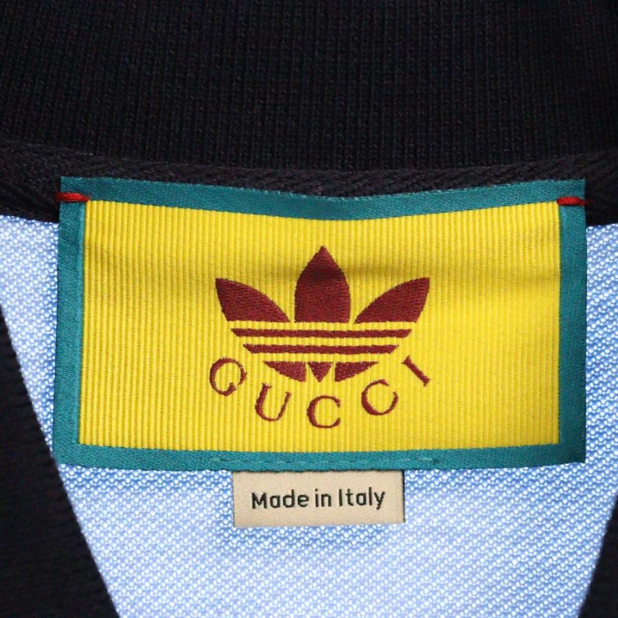 GUCCI グッチ ×Adidas Piquet Polo Shirt ロゴ刺繍半袖 GUCCI グッチ ×Adidas Piquet Polo Shirt ロゴ刺繍半袖