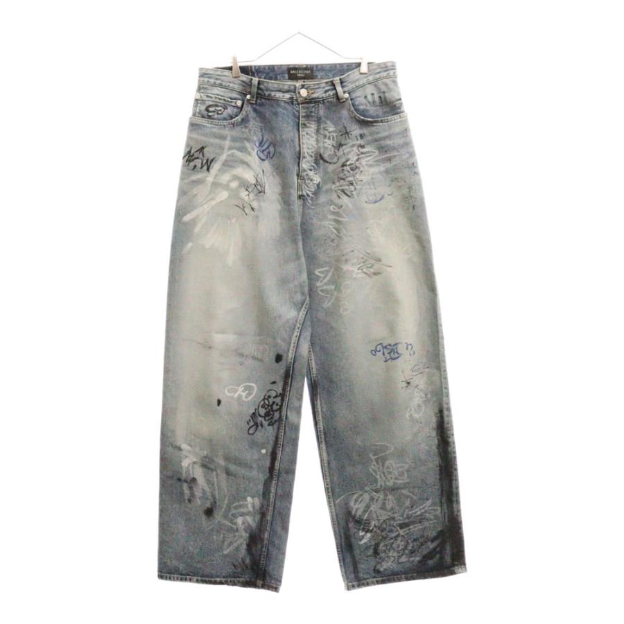 BALENCIAGA バレンシアガ 23SS GrafFiti Baggy Denim Pants BALENCIAGA バレンシアガ 23SS GrafFiti Baggy Denim Pants