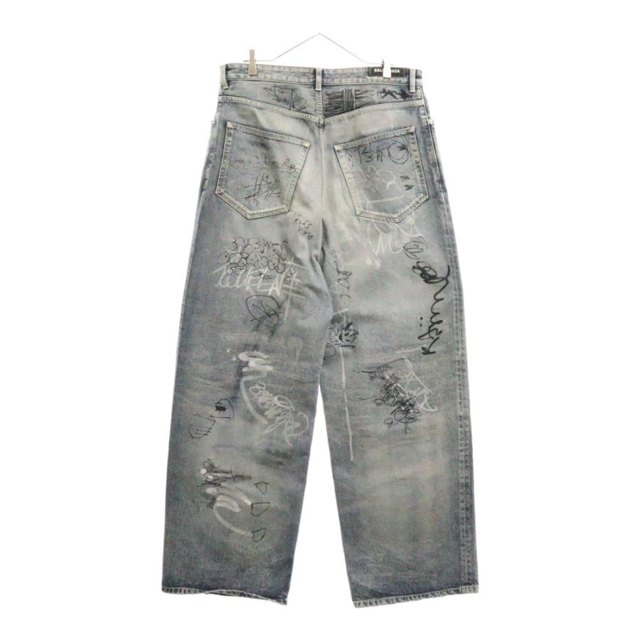 BALENCIAGA バレンシアガ 23SS GrafFiti Baggy Denim Pants BALENCIAGA バレンシアガ 23SS GrafFiti Baggy Denim Pants