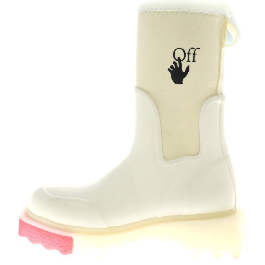 OFF-WHITE オフホワイト ワンポイント ラバー レインブーツ シューズ