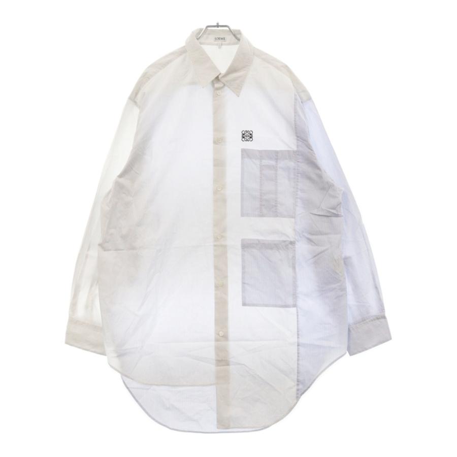 LOEWE（ロエベ） Anagram Logo Asymmetric Shirt アナグラム ロゴ刺繍