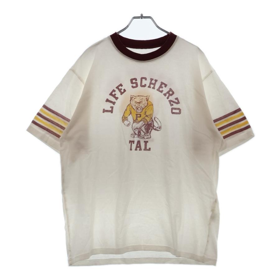 KAPITAL キャピタル 20/-天竺 リンガーT カレッジロゴプリント KAPITAL キャピタル 20/-天竺 リンガーT カレッジロゴプリント