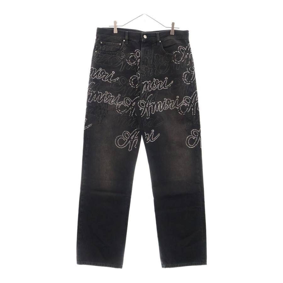 AMIRI（アミリ） 25SS SCRIPT CRYSTAL STRAIGHT VINTAGE BLACK