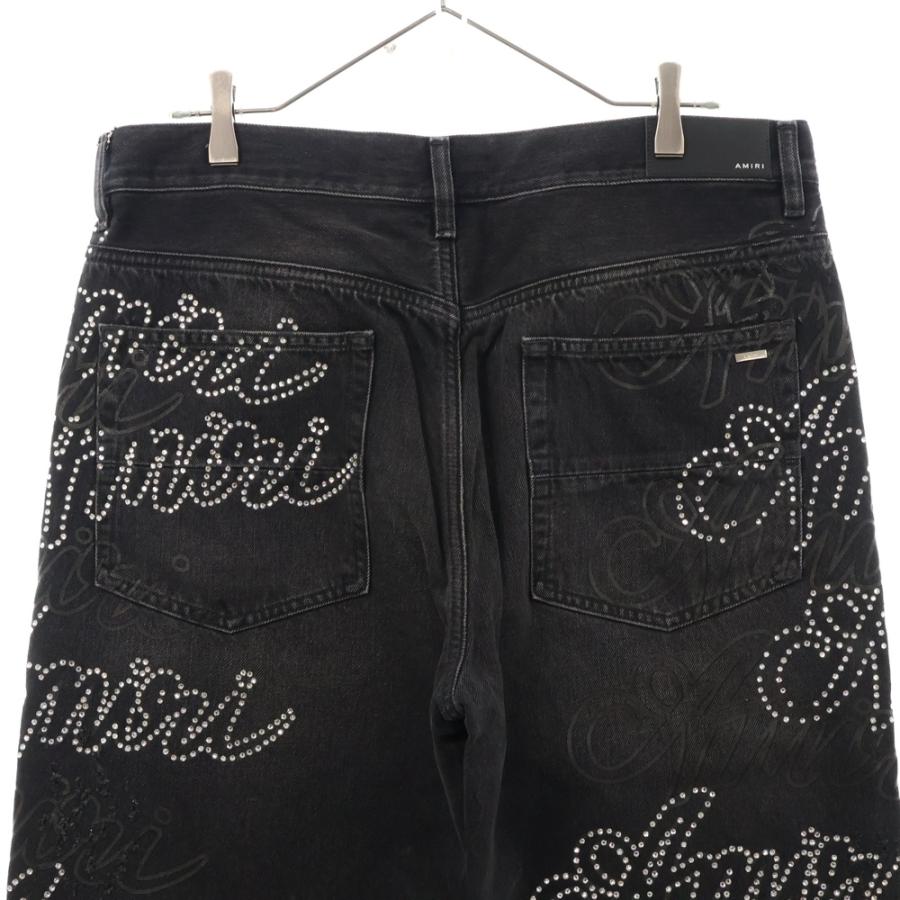 AMIRI（アミリ） 25SS SCRIPT CRYSTAL STRAIGHT VINTAGE BLACK