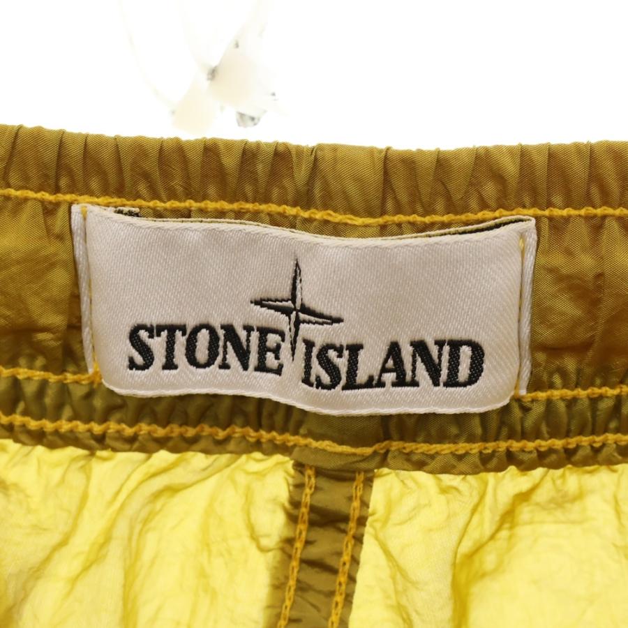 STONE  ナイロンメタル　カーゴパンツ　イエロー　Lサイズ STONE ナイロンメタル カーゴパンツ イエロー Lサイズ STONE ナイロン