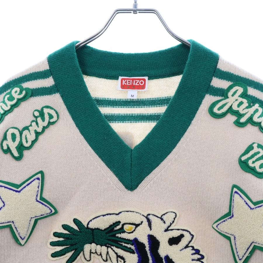 ビンテージ KENZO ケンゾー ゴルフ ロゴ刺繍 パッチワーク 総柄 ニット fre-94168_001.jpg