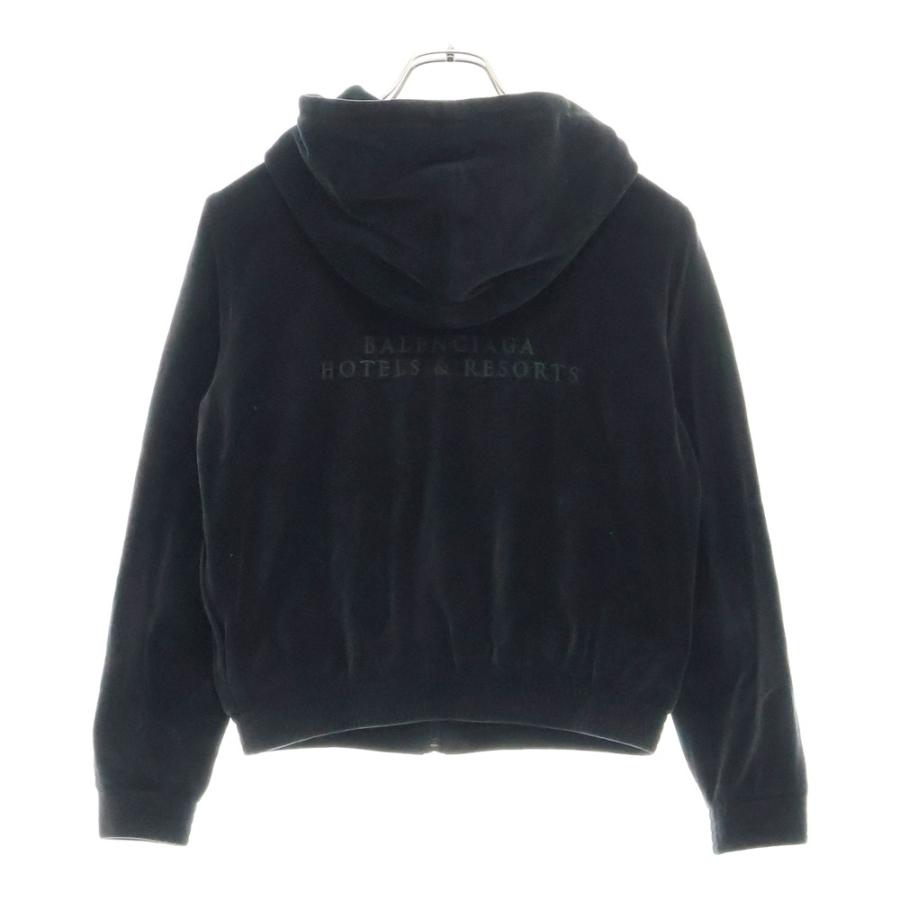 BALENCIAGA（バレンシアガ） Shrunk Zip Up Hoodie ロゴ刺繍 ジップ