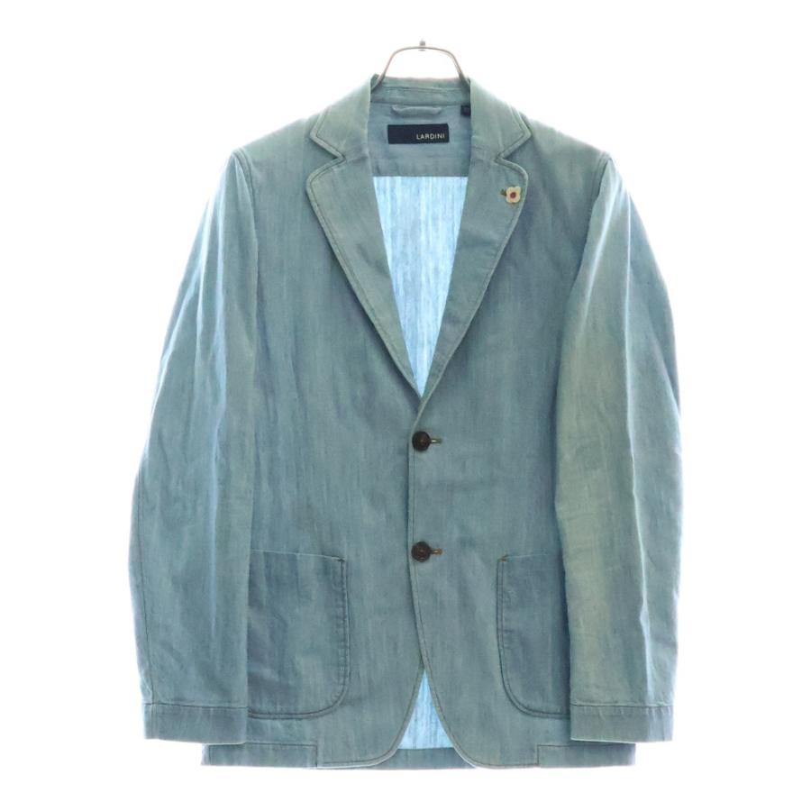 LARDINI（ラルディーニ） Flower Accent Single-Breasted Denim Jacket