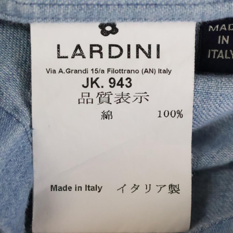 LARDINI テーラードジャケット デニムジャケット インディゴ LARDINI（ラルディーニ） Flower Accent Single-Breasted Denim Jacket