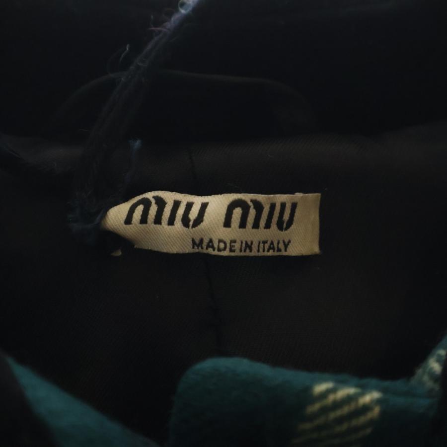 miumiu ミュウミュウ 17AW Wool Coat 金ボタン ウールチェックコート