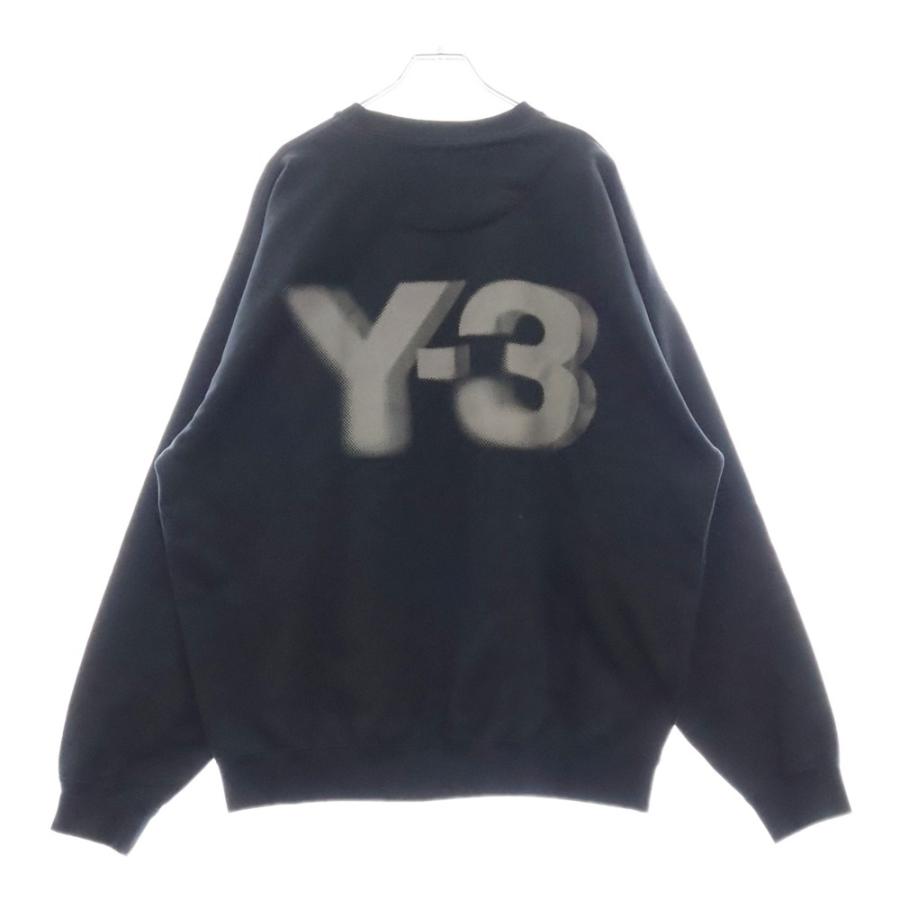Y-3 ワイスリー Logo Crew クルーネックスウェットトレーナー ブラック