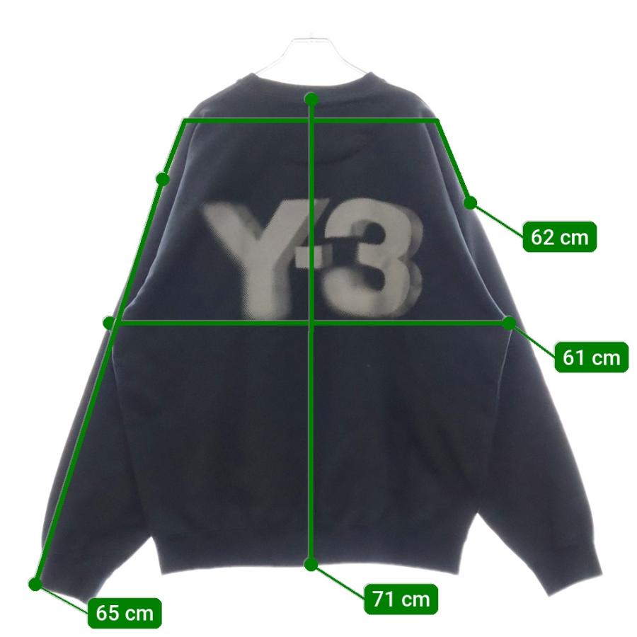 Y-3 ワイスリー Logo Crew クルーネックスウェットトレーナー ブラック