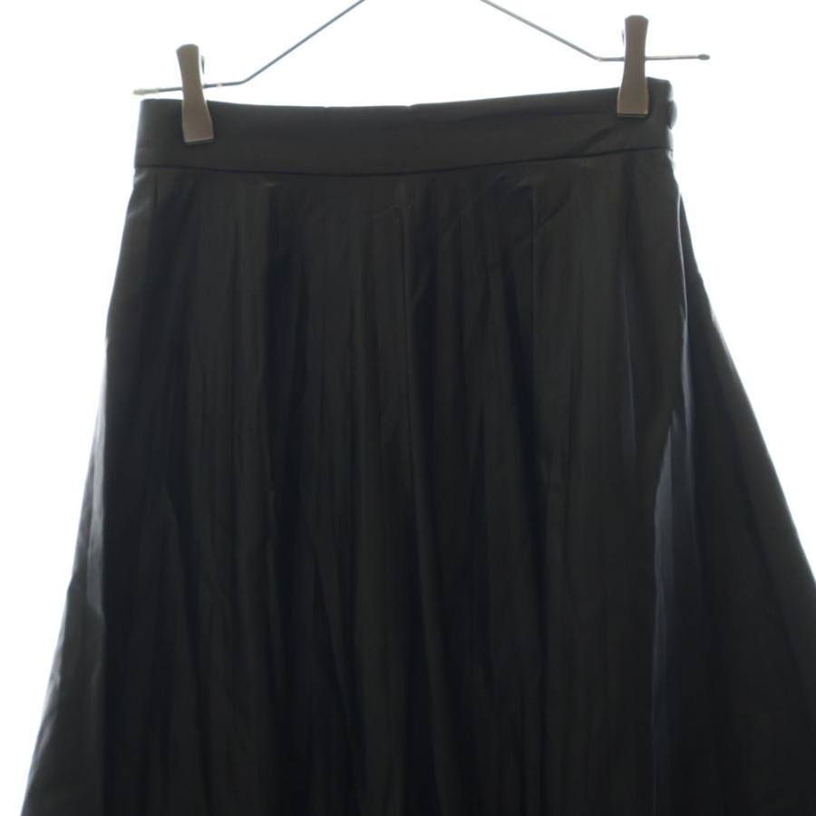 MM6 Maison Margiela フェイクレザー プリーツスカート MM6 Maison Margiela アニマルフリーレザー スカート | ブラック