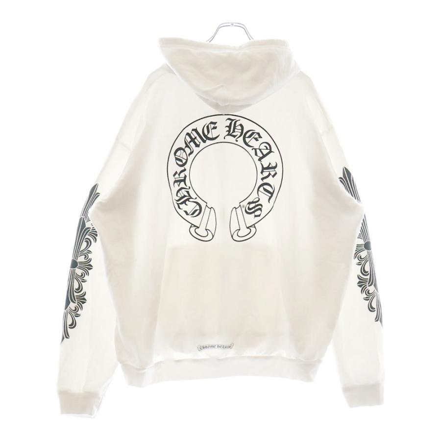 CHROME HEARTS パーカー 袖フローラルホースシュープリント CHROME HEARTS パーカー 袖フローラルホースシュープリント