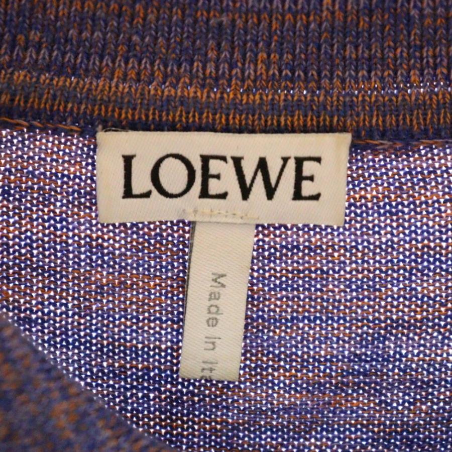美品 LOEWE ダークグレー 半袖ポロシャツ ニット素材 ハイブランド