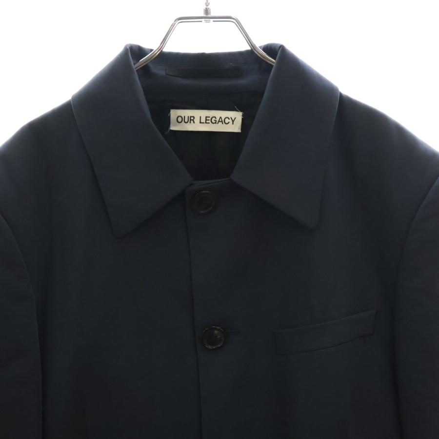 OUR LEGACY NAVY×RAINBOW モヘア混ウール スーツ 46 ウール／モヘア シャドーストライプ 段返り3釦スーツ TOKYO model